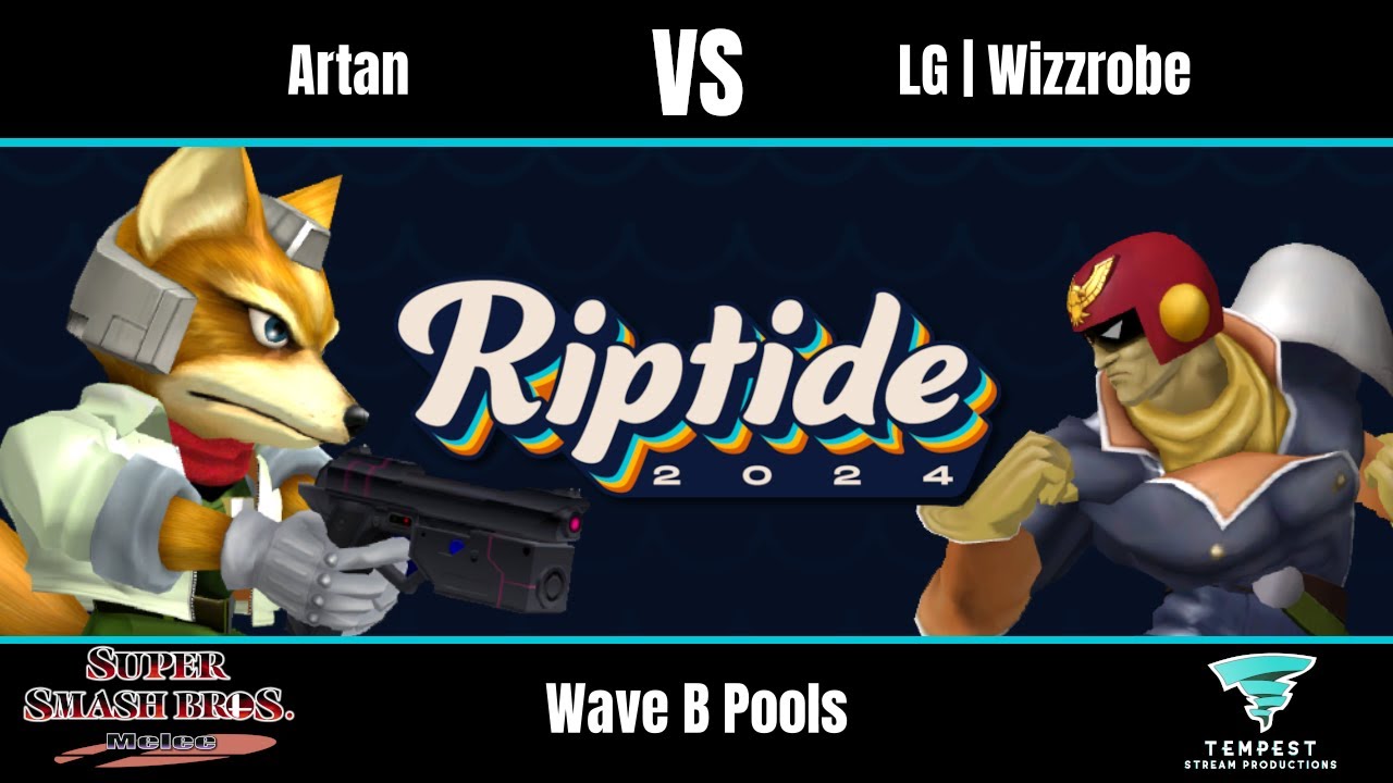 Artan (Fox) vs LG | Wizzrobe (Captain Falcon) - Melee Wave B Pools - Riptide 2024