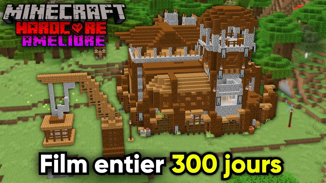 Survivre 300 Jours en Hardcore Am&eacute;lior&eacute; sur Minecraft [Film Entier]