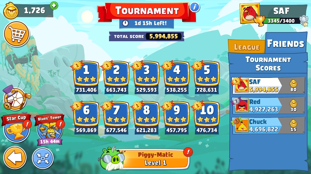 Angry Birds Friends. Турнир (27.04.2026). Все уровни 3 звезды. Проход от Сергея Фетисова.