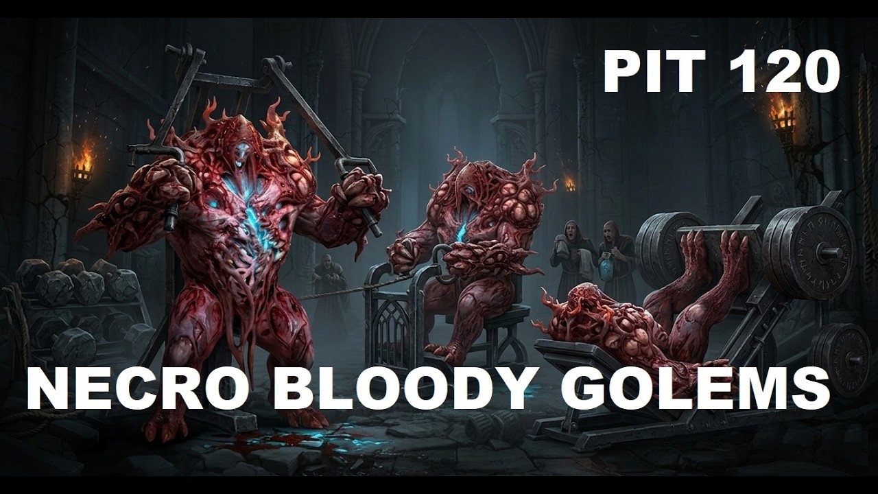 Diablo 4 Necromancer Bloody Golems Build  PIT 120 Season 13 (FULL RUN)