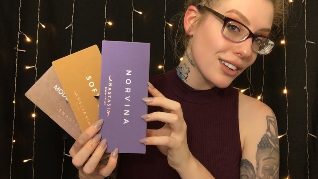 ASMR Eyeshadow Palette Collection & Closet | Beauty Tingles ~