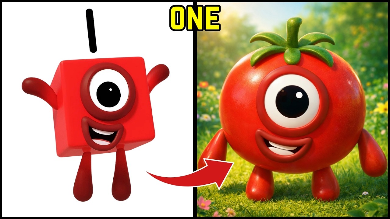 🥕🔢 Numberblocks Reimagined as Vegetables 🌽✨ | A Fun Healthy Learning Adventure for Kids!
