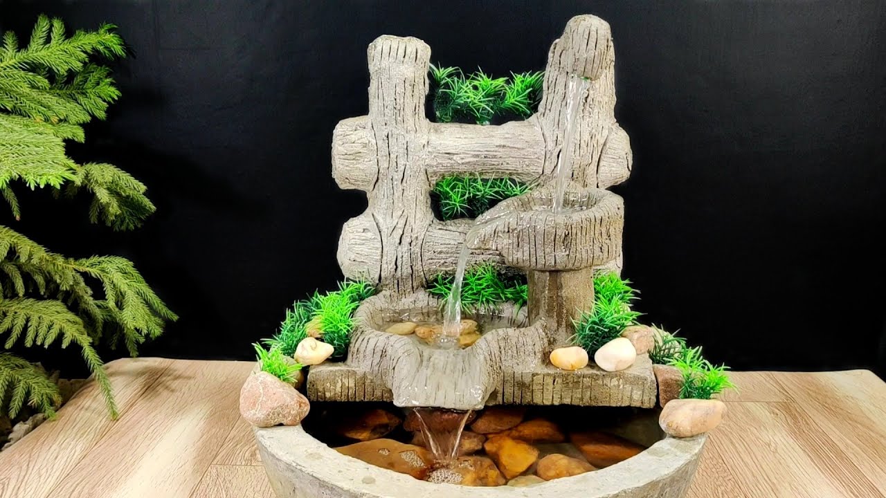 Amazing very nice indoor waterfall fountain water fountain making at home
