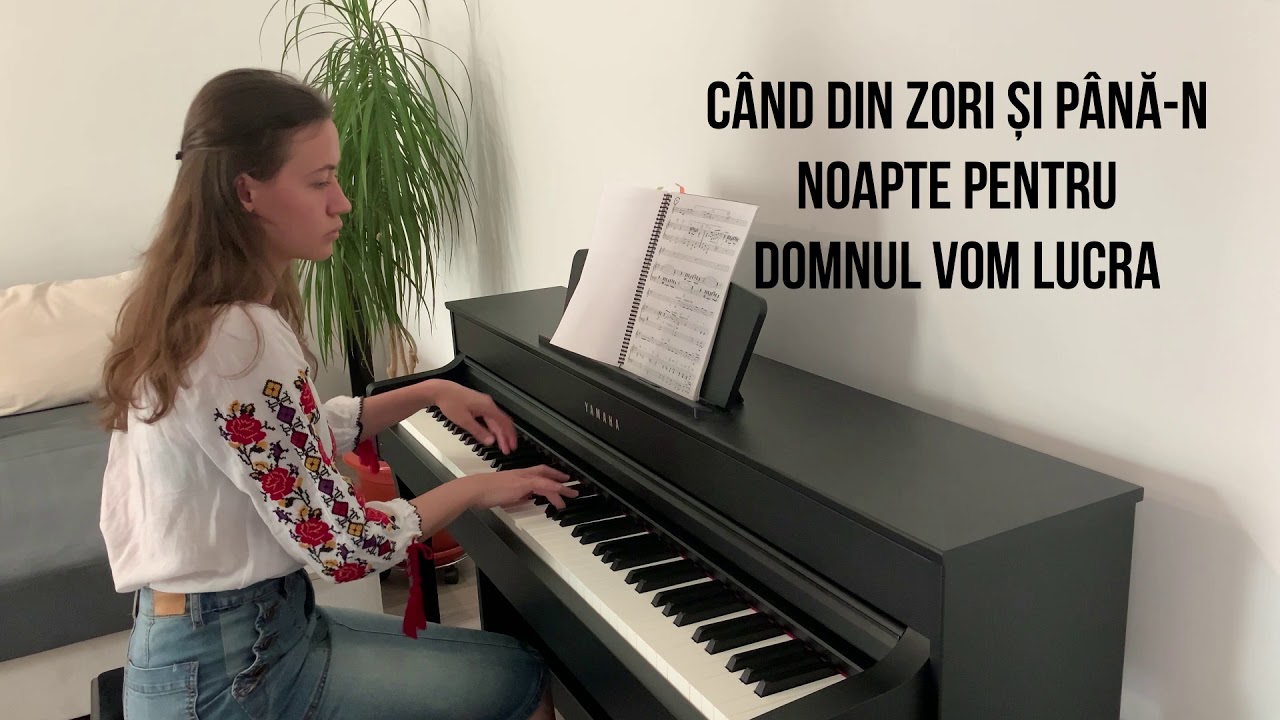 Când la sunetul de trâmbiți (instrumental pian)