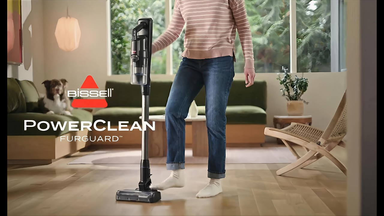 Bissell PowerClean FurGuard, Aspirateur Balai sans Fil, 280W, Brosse Autonettoyant