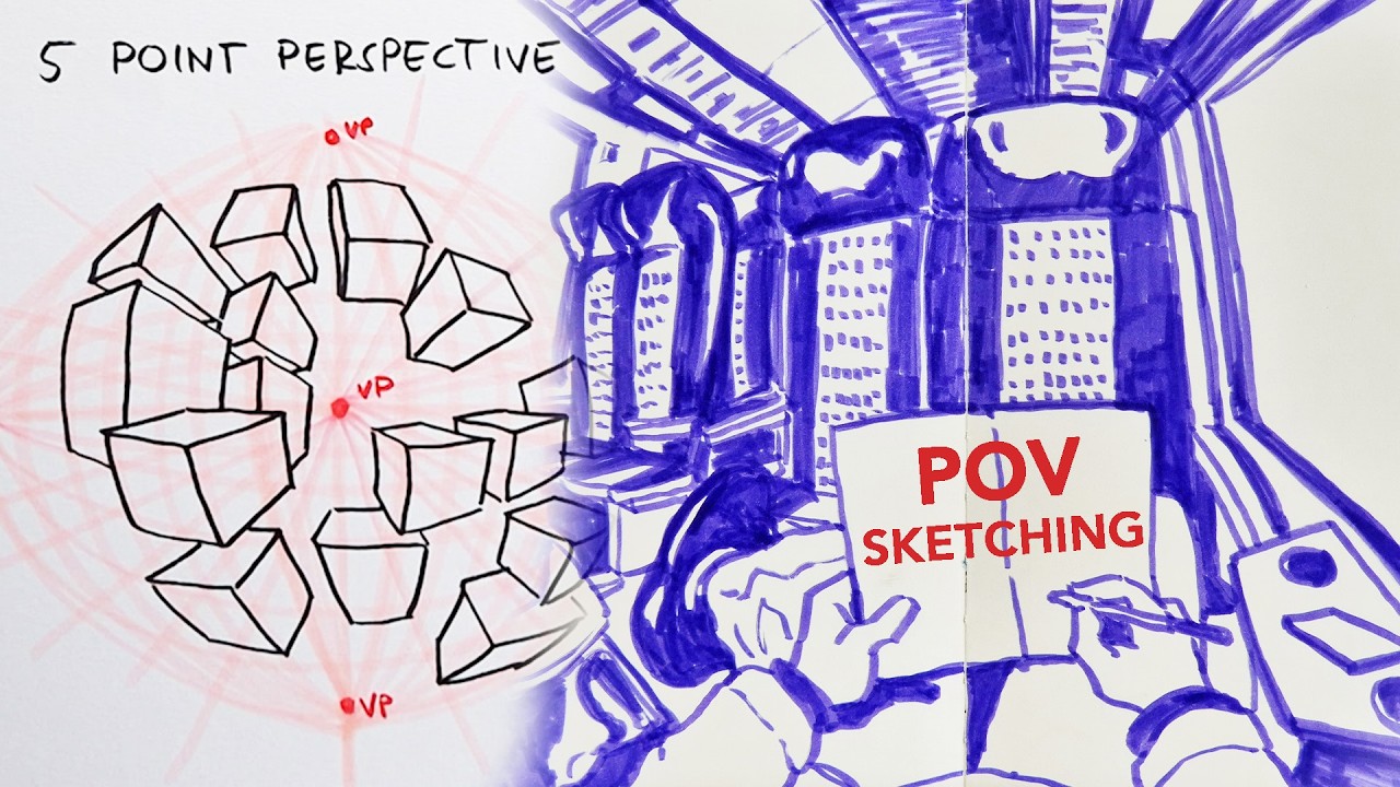 Master 1-Point & 5-Point Perspective | POV Drawing Tutorial