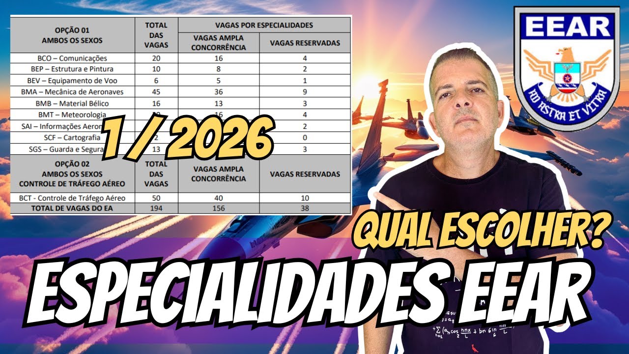 QUAL ESPECIALIDADE ESCOLHER NA EEAR? | CFS 1 - 2026
