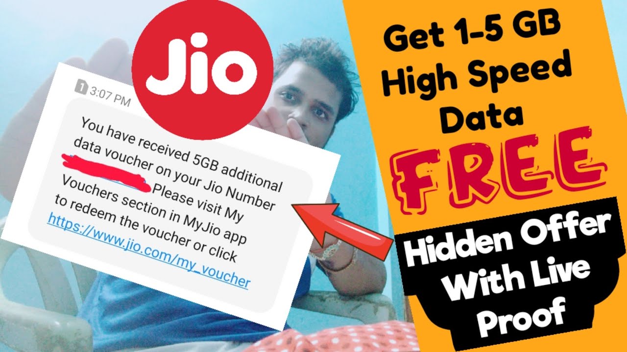 How To Get JIO 5GB Data Free | Jio Hidden Free Data Voucher | No Need Of Extra Recharge | In Hindi