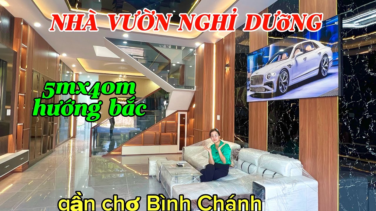 Nhà phố sân vườn gần chợ Bình Chánh thuận tiện đi lại