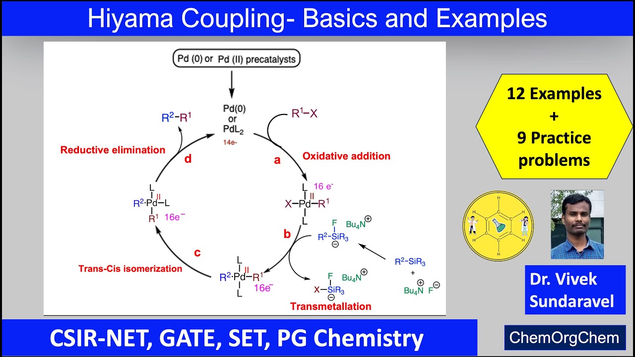 Hiyama Cross-Coupling |Basics|Mechanism|Catalytic Cycle| Examples| ChemOrgChem 🔬✨