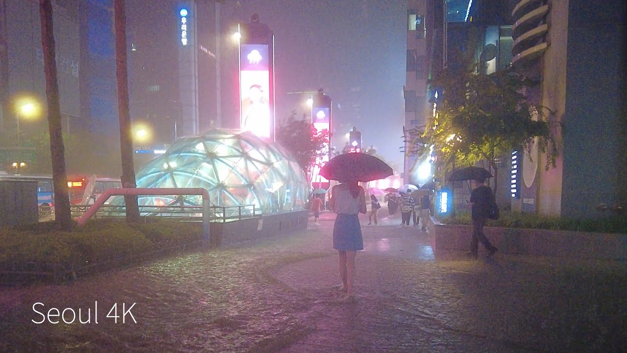 [4K] Heavy rain in Gangnam Seoul l 폭우로 침수된 강남