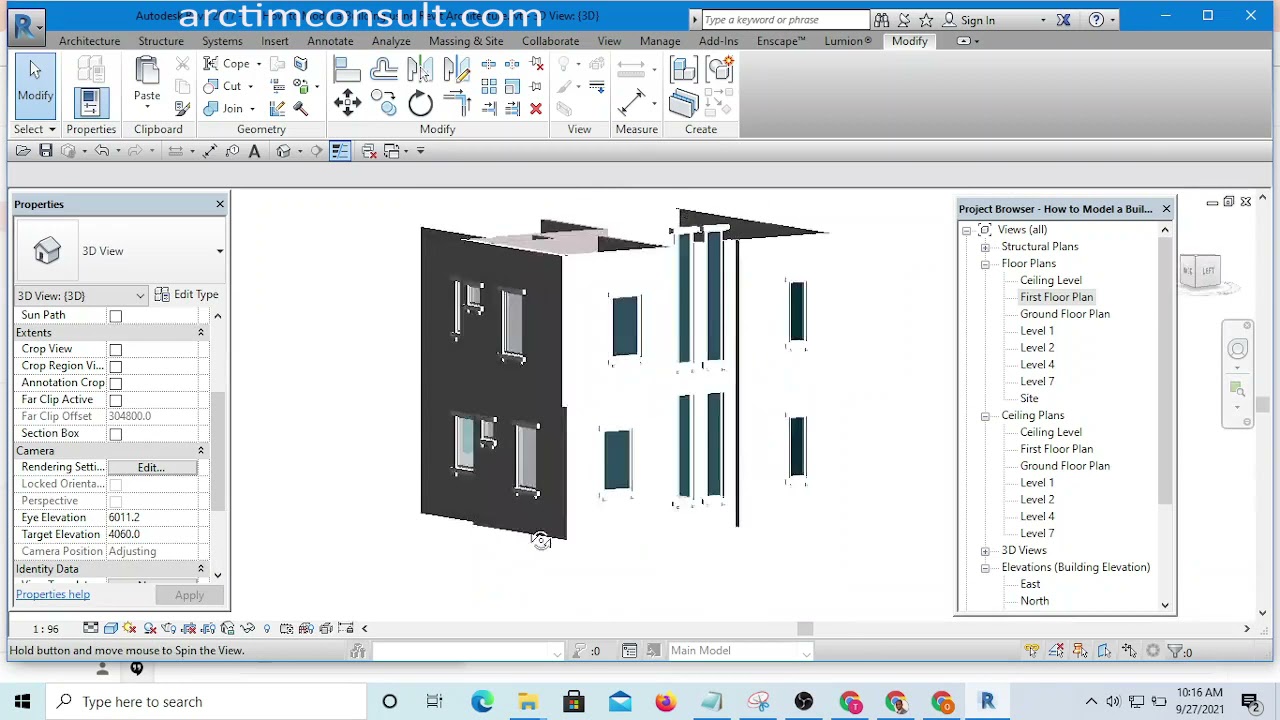 День 10. Как создать план первого этажа в Revit