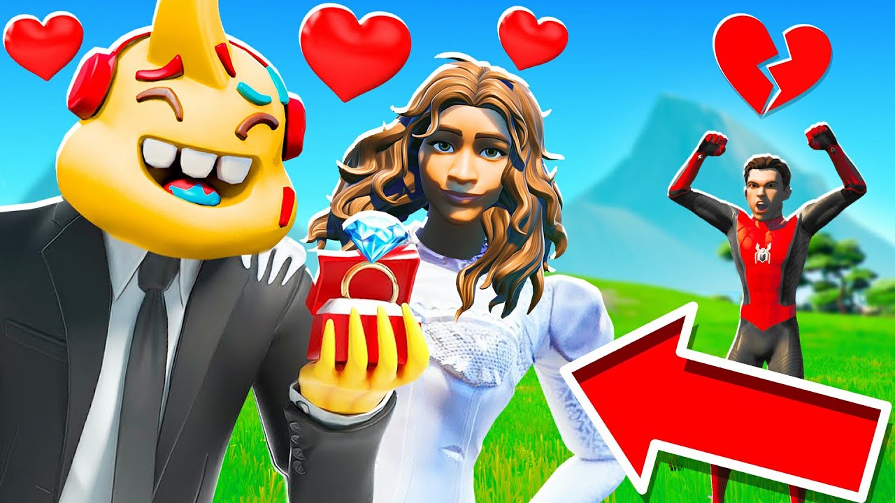 Je me MARIE avec la COPINE de SPIDER-MAN !! Elle le QUITTE au MARIAGE !! (Fortnite Chapitre 3)