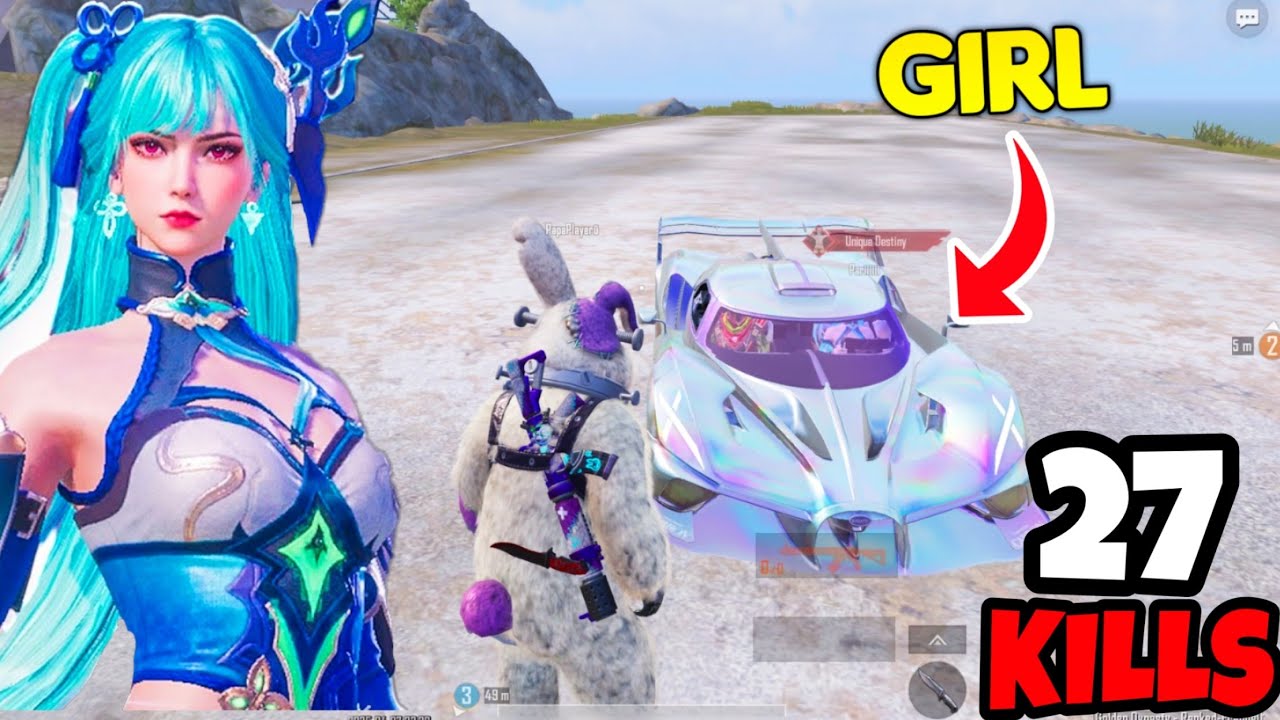 A Girl With Most *EXPENSIVE* Bugatti And Clothes Fights Me in BGMI • (27 KILLS) • BGMI Gameplay