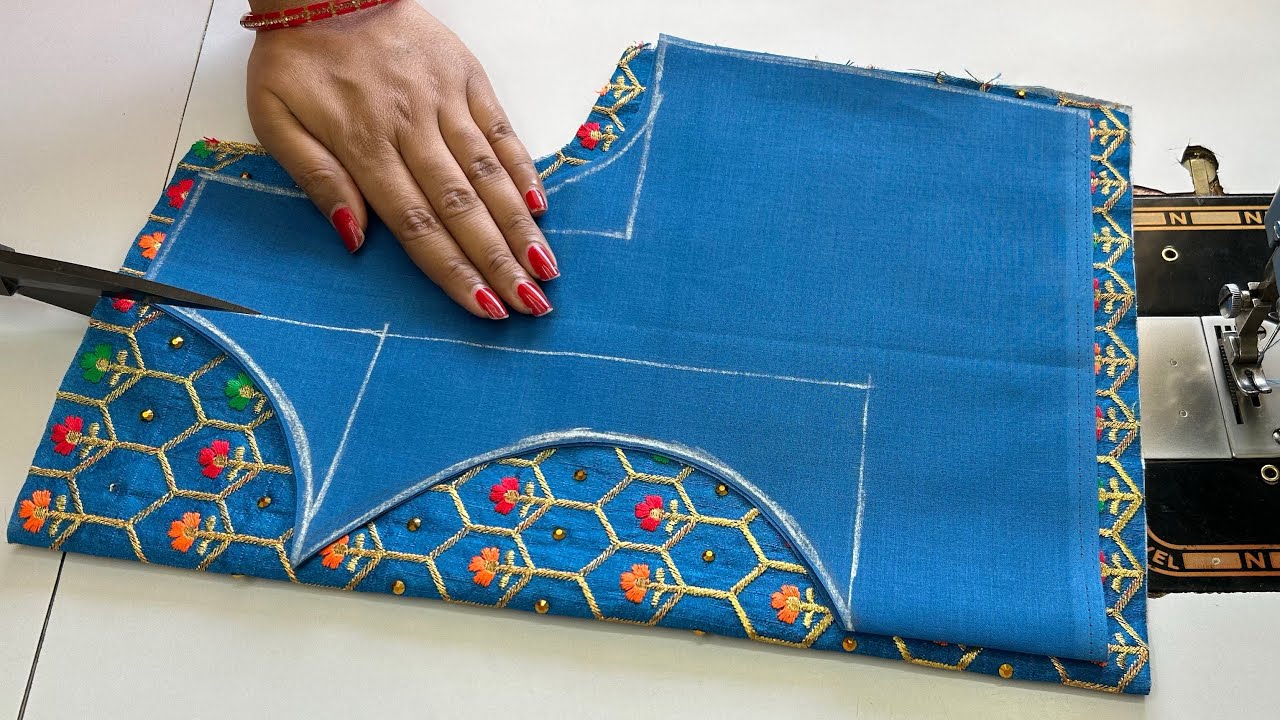 Boat Neck Blouse Design | Blouse | Cutting And Stitching Back Neck Blouse Design | Boat Neck Design