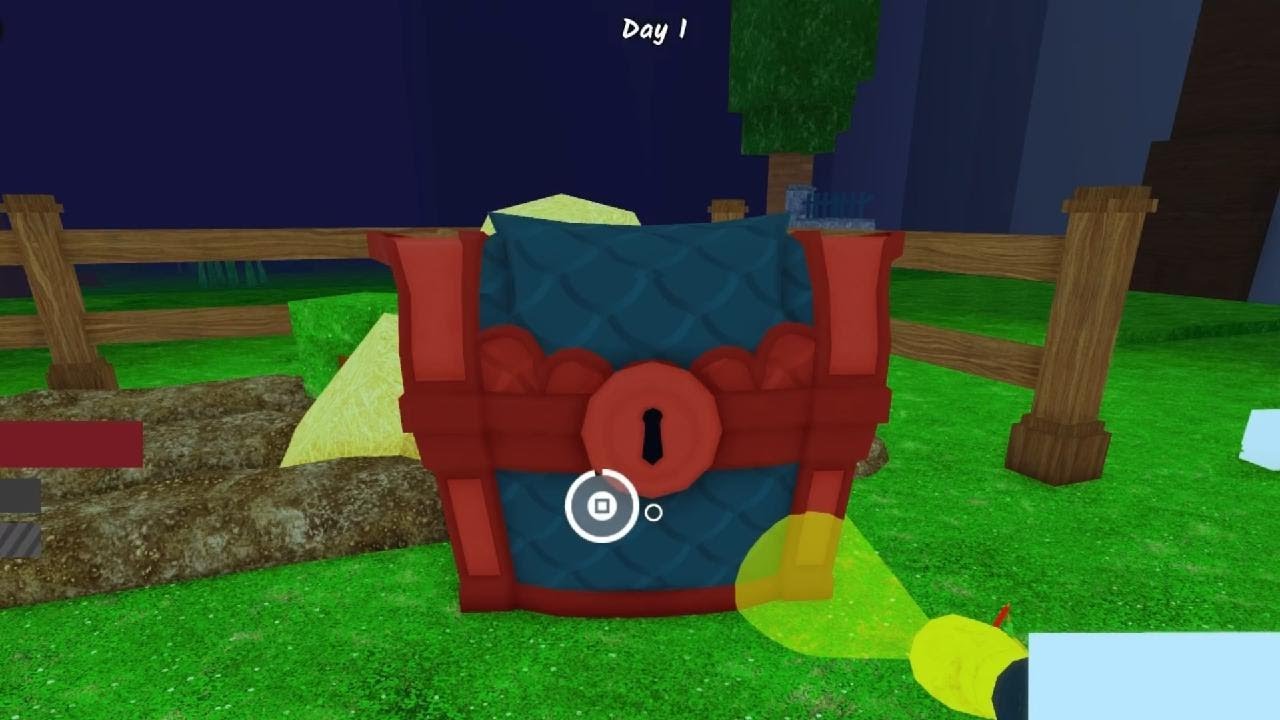 Ruby Chest on the FIRST DAY in 99 nights in the forest ROBLOX