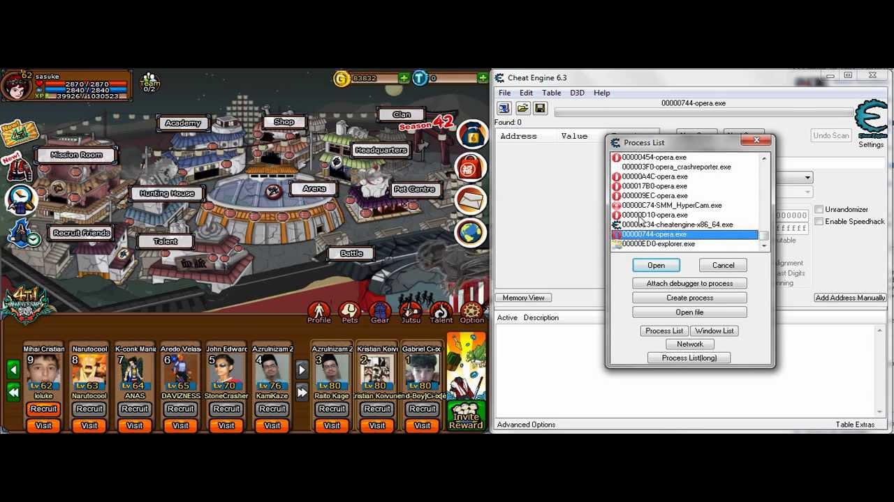 Ninja Saga-Damage Hack (Cheat Engine 6.3)