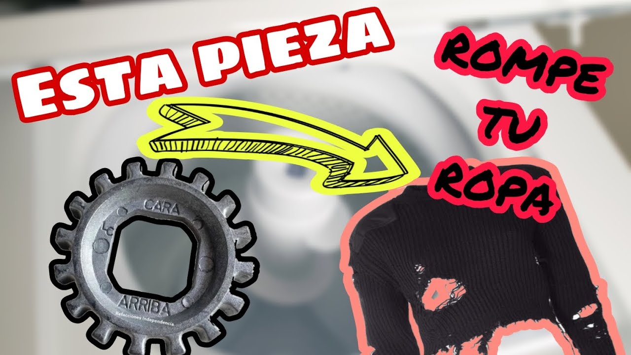 ¿Tu lavadora no centrifuga o rompe tu ropa? Solución de embrague o engranes rotos.