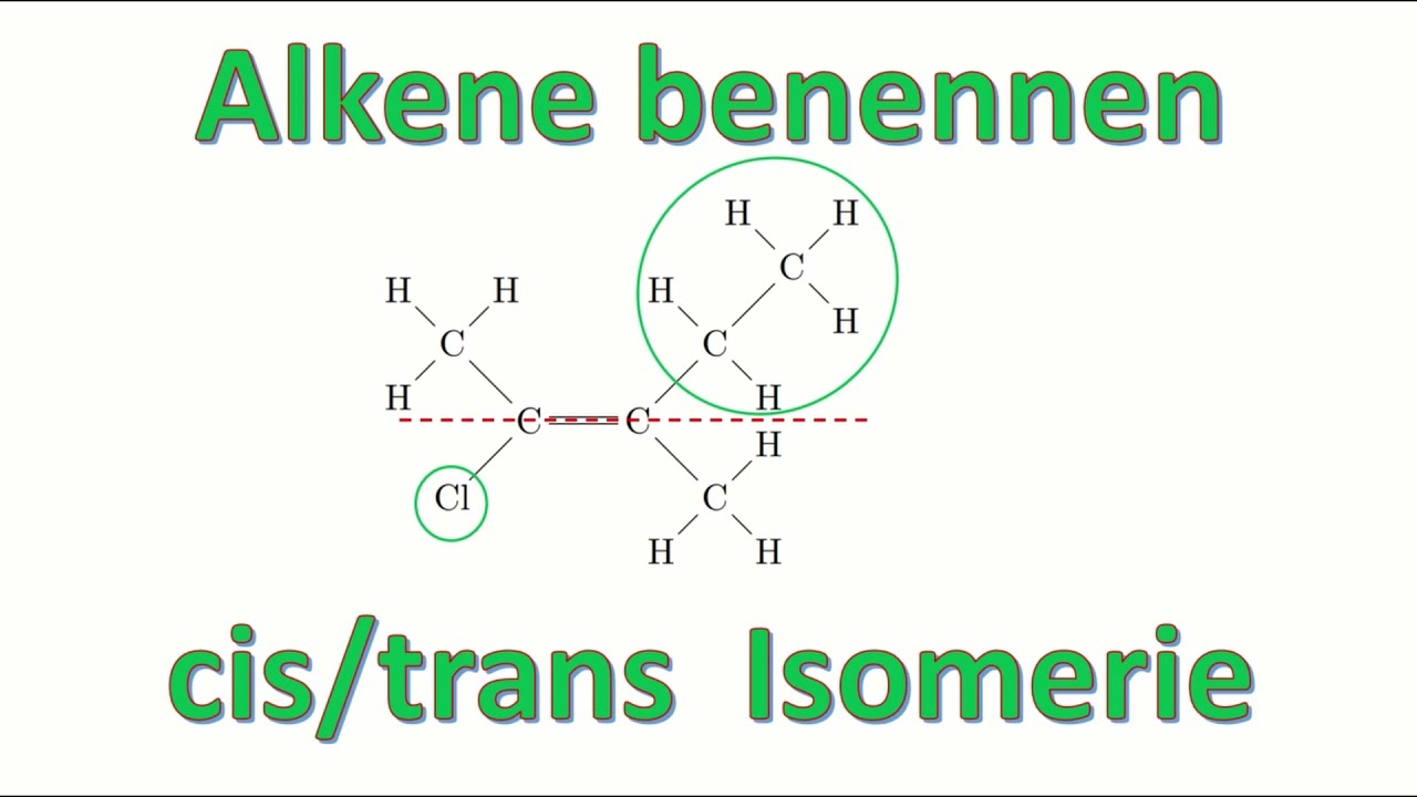 Alkene benennen mit cis/trans-Isomerie (auch Z/E-Isomerie genannt)
