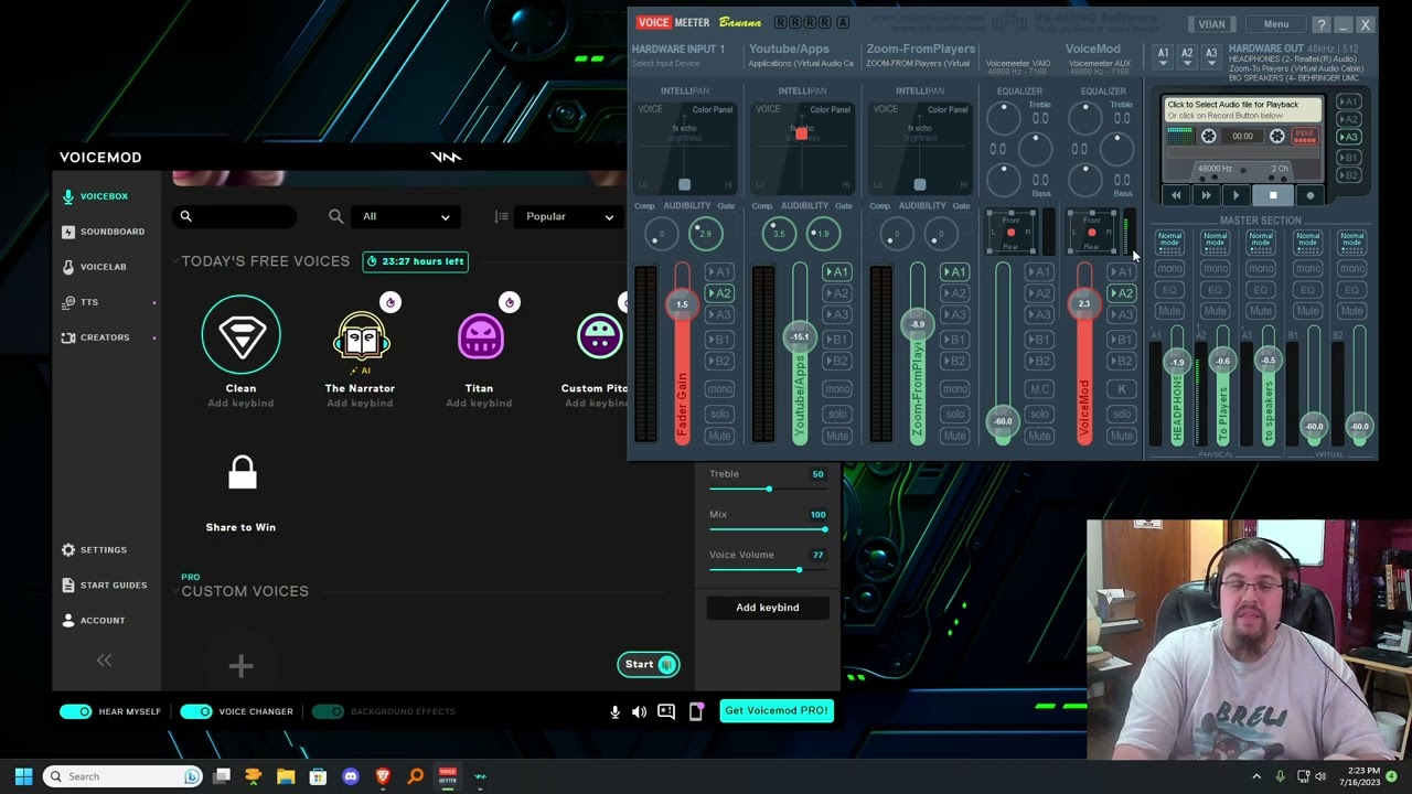 Voicemod and VoiceMeeter