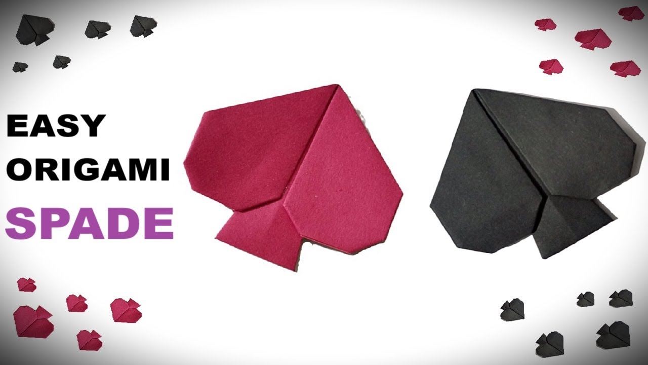 HOW TO MAKE PLAYING CARDS SPADE | COOL ORIGAMI TUTORIAL | STEP BY STEP INSTRUCTIONS |