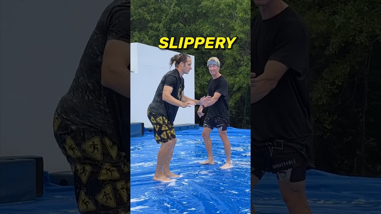 BE CAREFUL ⚠️ IT&rsquo;S SLIPPERY! 😱 With: @Winchumbo
