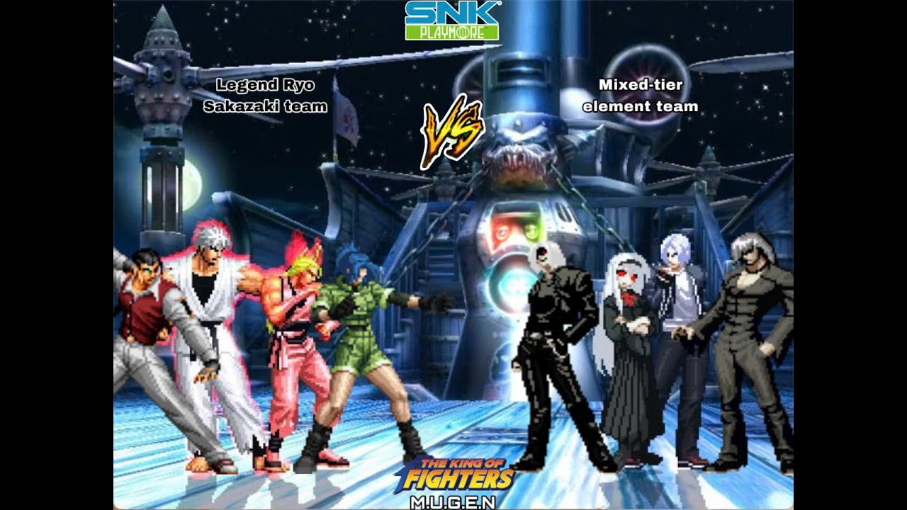 KOF MUGEN - Legend Ryo Sakazaki team VS Mixed-tier Element team