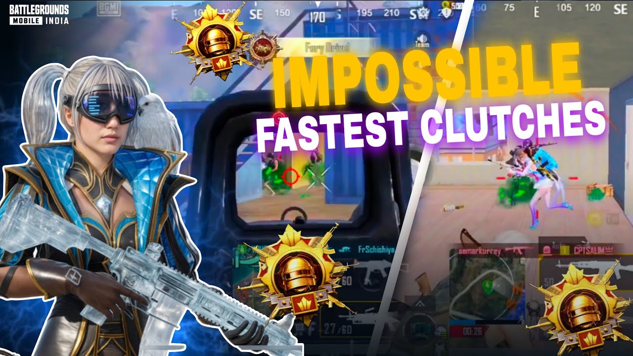 IMPOSSIBLE FASTEST CLUTCHES | IN CONQUEROR LOBBY | FASTEST 1V4 OF 4.2 UPDATE | BGMI