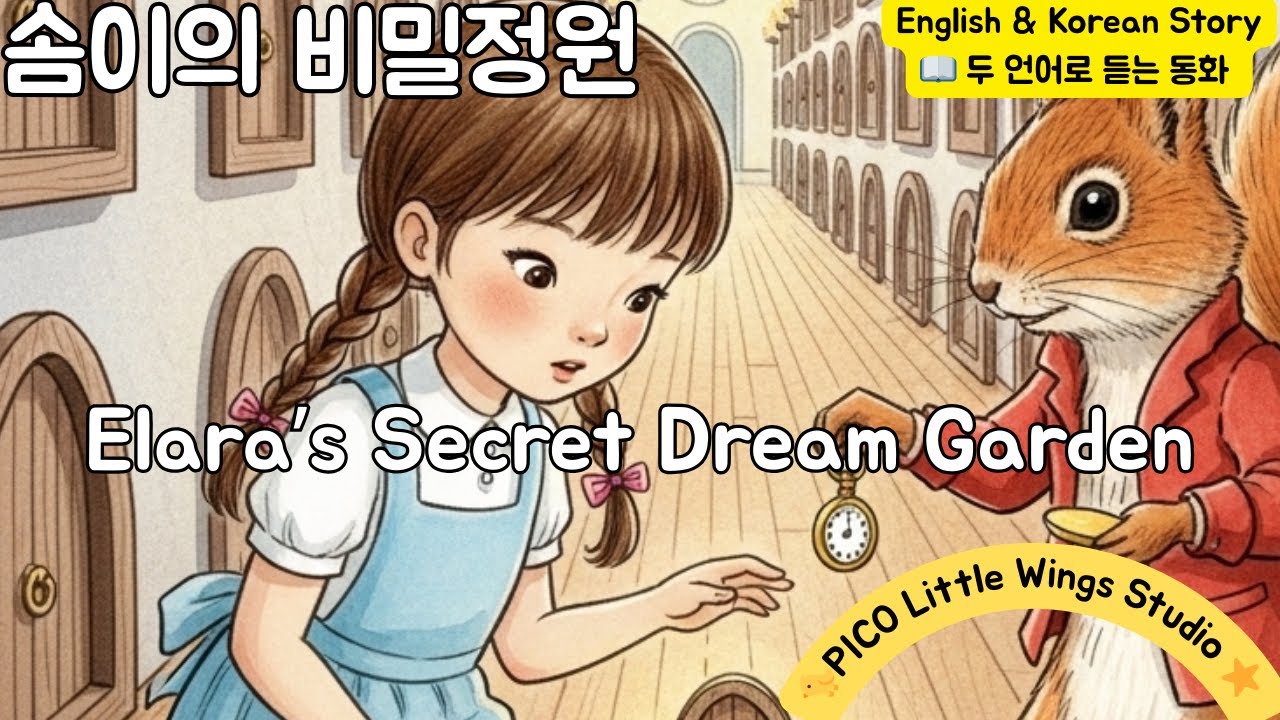[ 한글과 영어를 한 동화로]  Elara’s Secret Dream Garden : 솜이의 비밀정원 [명작 동화]   🐤PICO Little Wings  Studio ⭐️