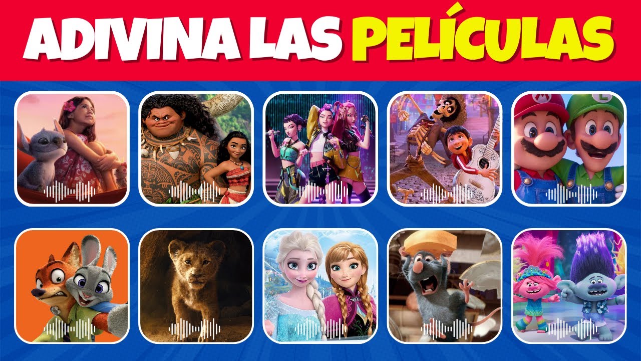 Adivina 30 PELÍCULAS Por La CANCIÓN🎬😀Guerreras K Pop💖Stitch 😍Frozen💚Netflix❤️Adivina La Película