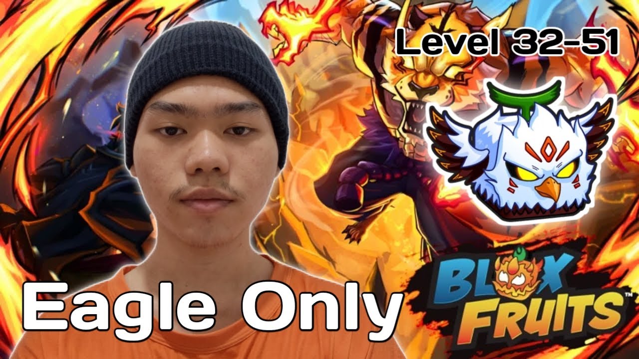 Main Blox Fruits, Tapi Cuma Pakai Eagle Sampai Max Level - RBF Eagle Only Challenge 32-51