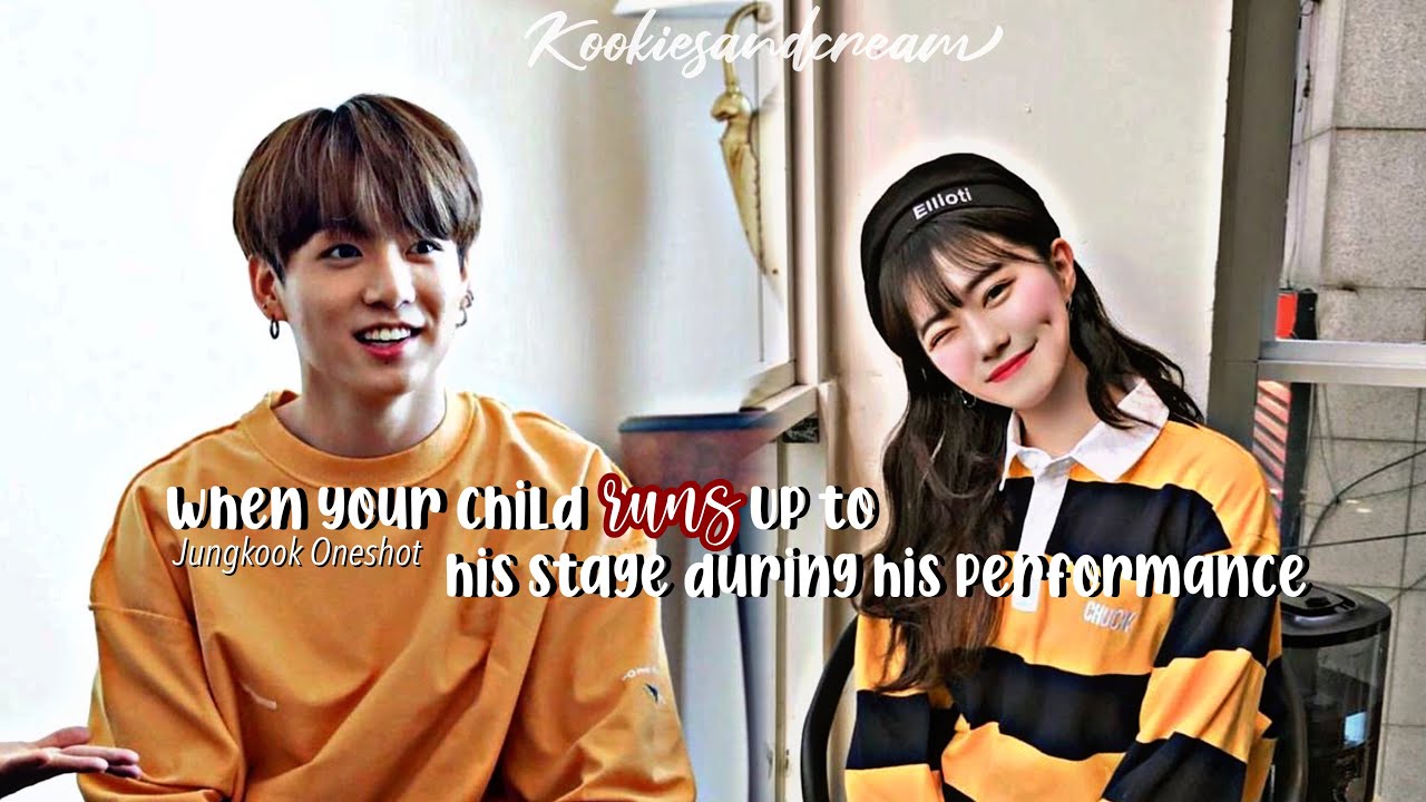 Jungkook Oneshot | when your child runs up to his stage during his performance | Peachygguk