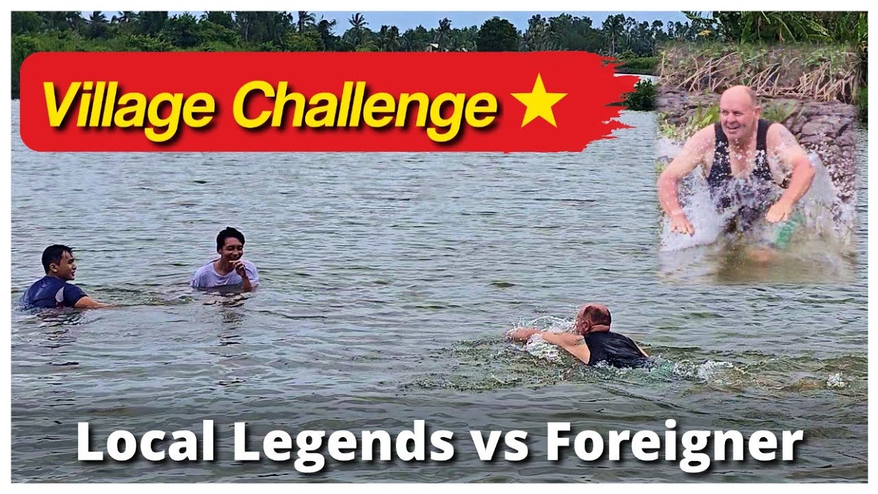 Village Challenge - Funny swimming race with the village boys - who will win?
