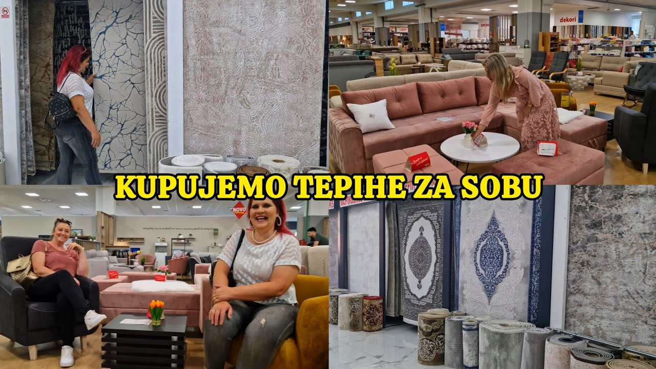 Kupujemo tepihe i trosjed za sobu, ima izbora ne znam šta kupit✨️