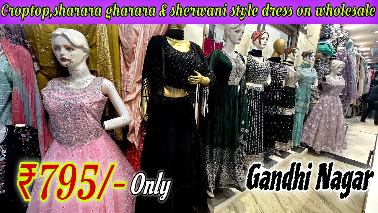 Croptop,naira cut,sharara gharara & sherwani style wholesale collection | naira cut | croptop