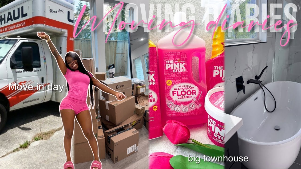 moving series ♡: empty townhouse tour + move in day + furniture shopping + packing