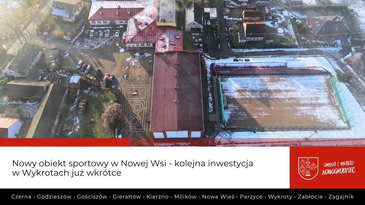 Nowy obiekt sportowy w Nowej Wsi - kolejna inwestycja w Wykrotach już wkrótce