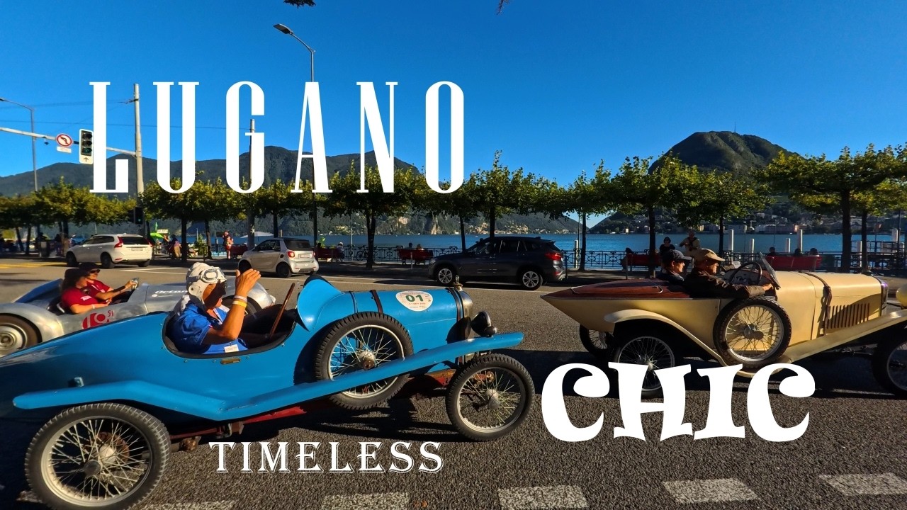 CH 4KSwitzerland Timeless Chic in Lugano: Vintage Luxury Cars & Modern Elegance 