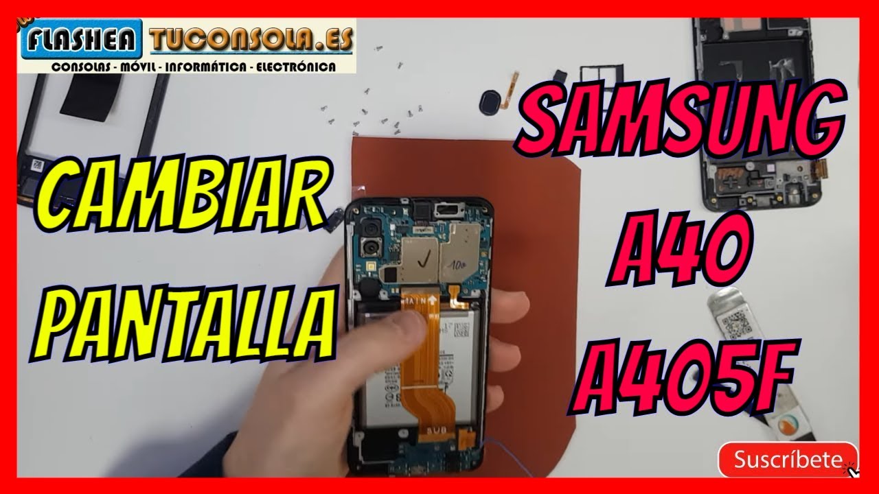 ✅Cambiar Pantalla Completa Samsung A40 a405f - Reparar pantalla rota