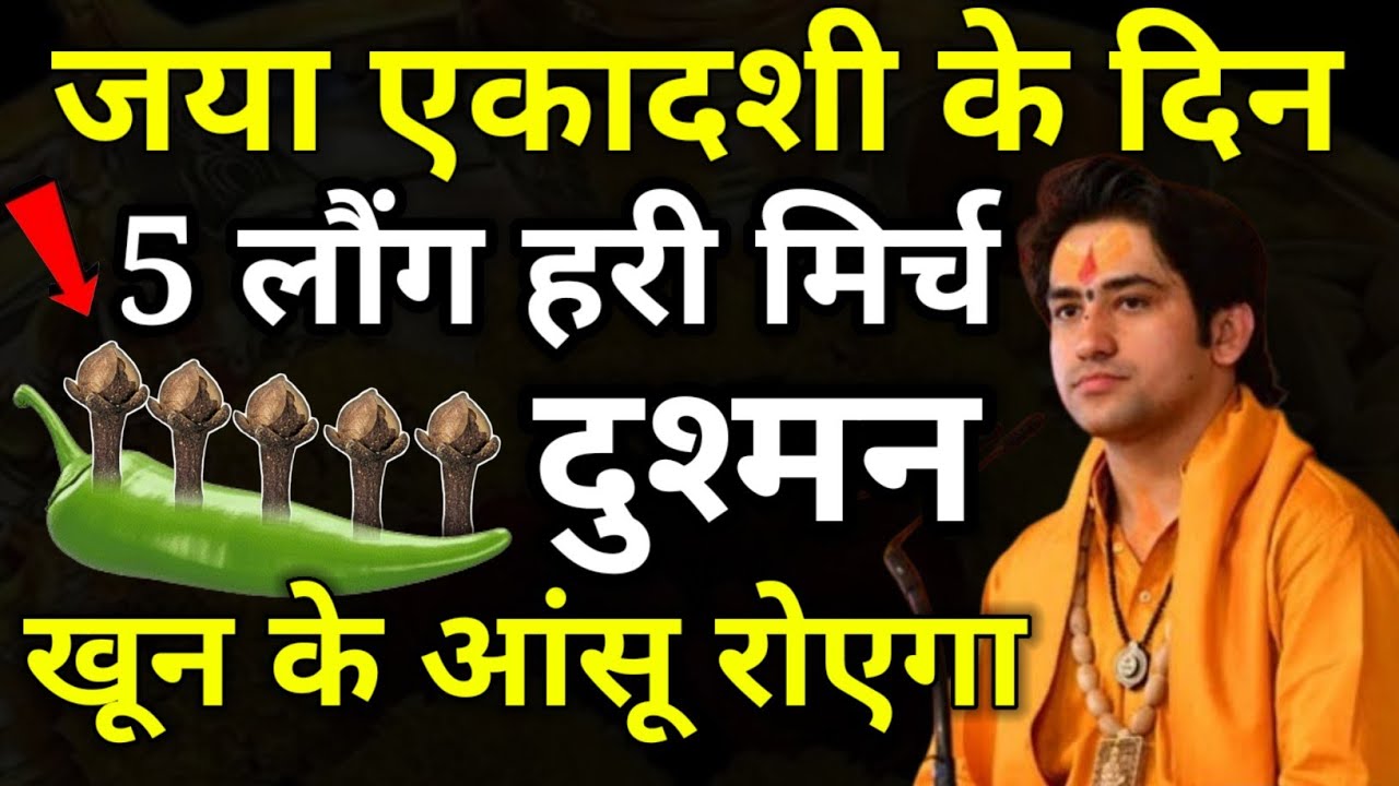 29 जनवरी जया एकादशी की रात 5 लौंग और 1 हरी मिर्च वाला उपाय बनाएगा धनवान #jayaa ekadashi #premanandji