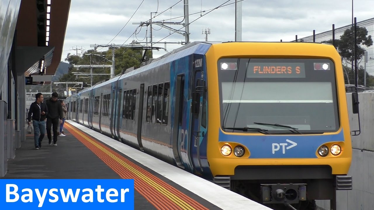 Trains at the new Bayswater Station; After Grade Separation 2017 - Metro Trains Melbourne