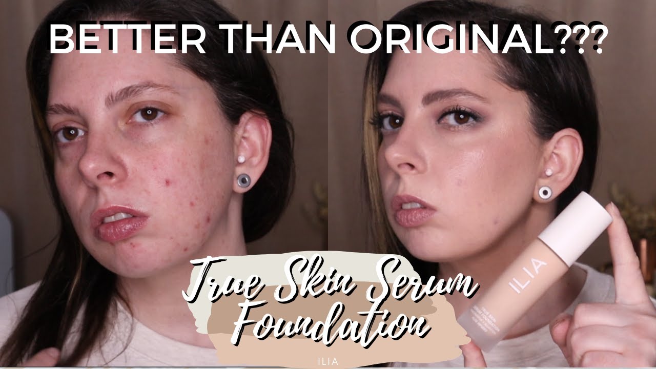 NEW ILIA True Skin Serum Foundation Formentera | FIRST IMPRESSION  + 12 HR WEAR TEST FAIR DRY SKIN