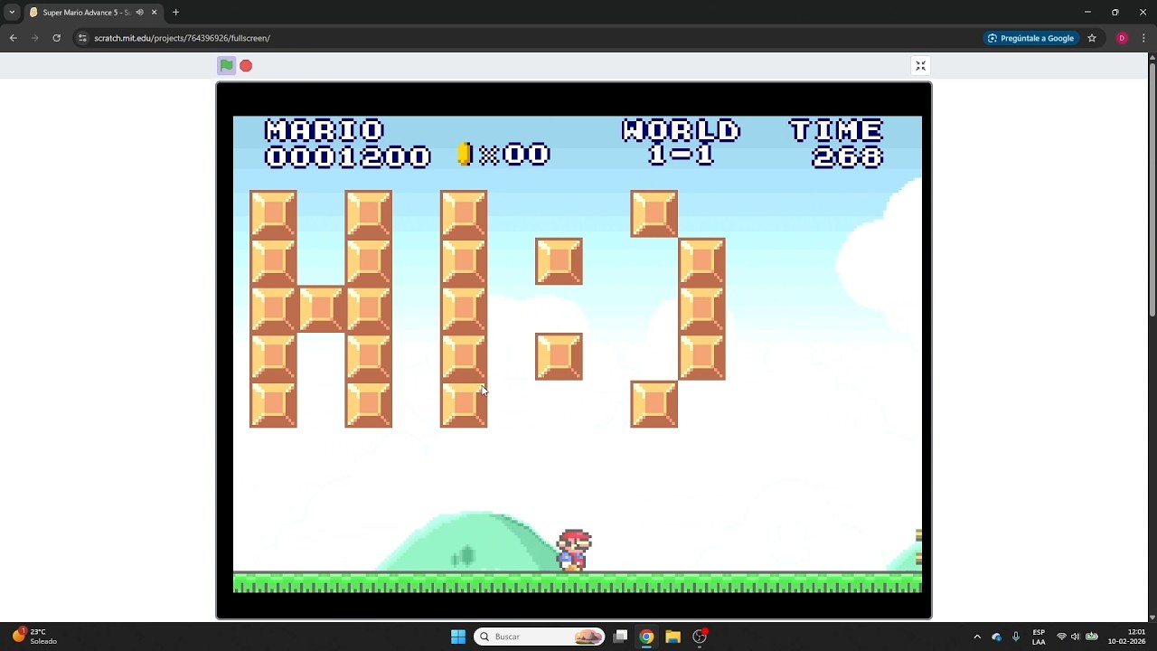 Super Mario Advances 5-8 + Mario Game Pero en Scratch