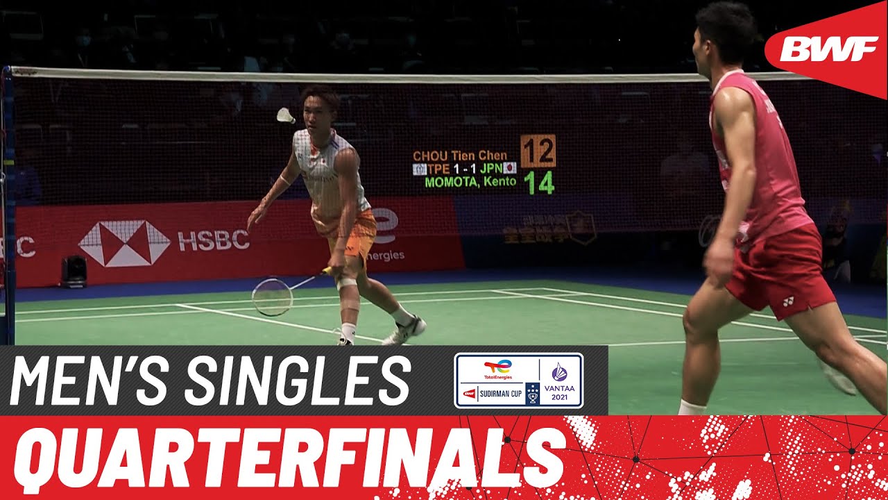 TotalEnergies BWF Sudirman Cup 2021 | Chou Tien Chen (TPE) vs Kento Momota (JPN) | QF