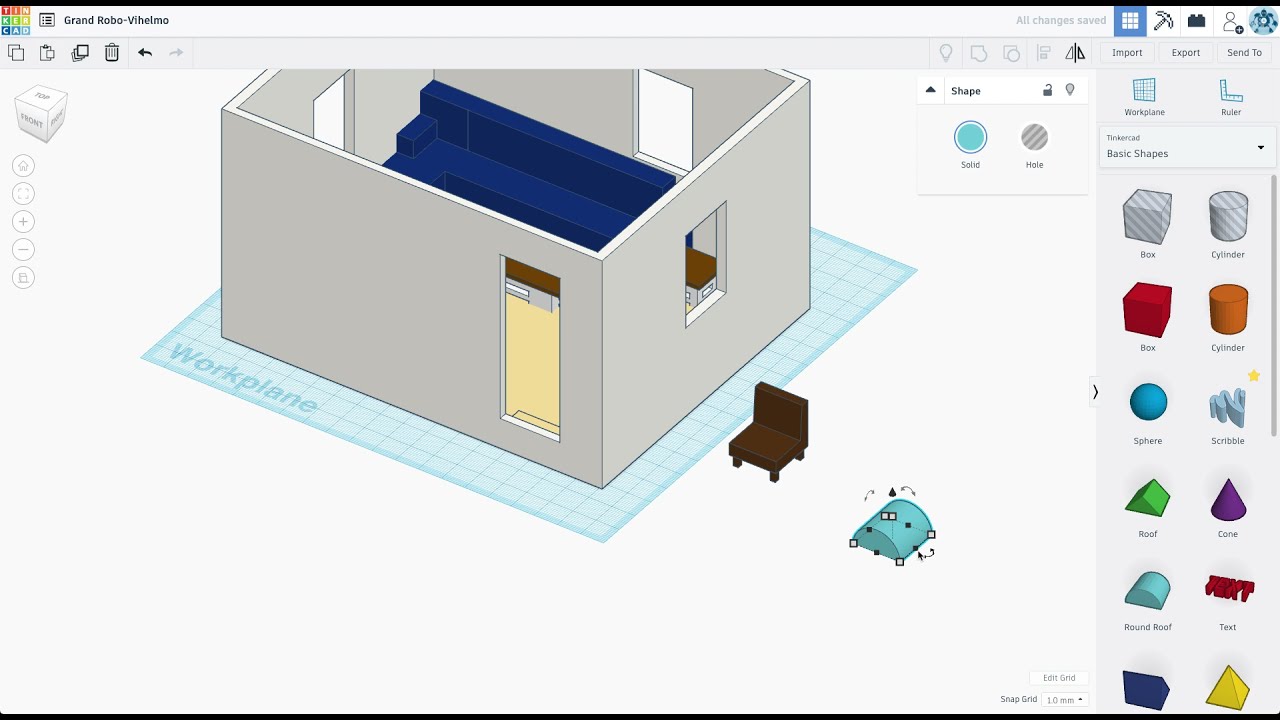 Redesigning a living room in Tinkercad - Part 1