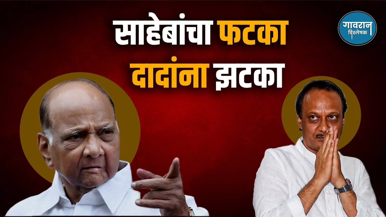 Ajit pawar Vs Sharad Pawar साहेबांचा फटका दादांना झटका. | #sharadpawar #ajitpawar #gavranvishleshak