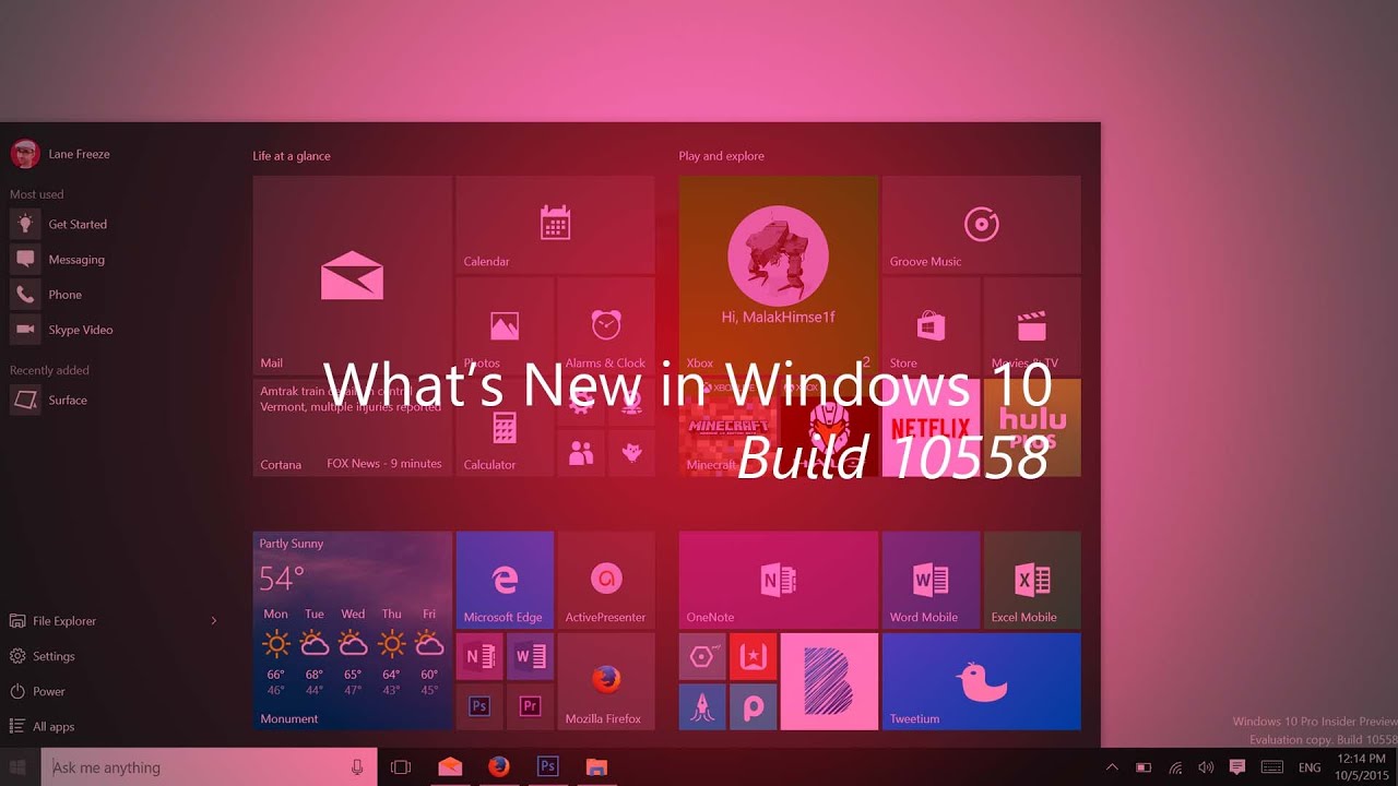 What's New in Windows 10 Build 10558