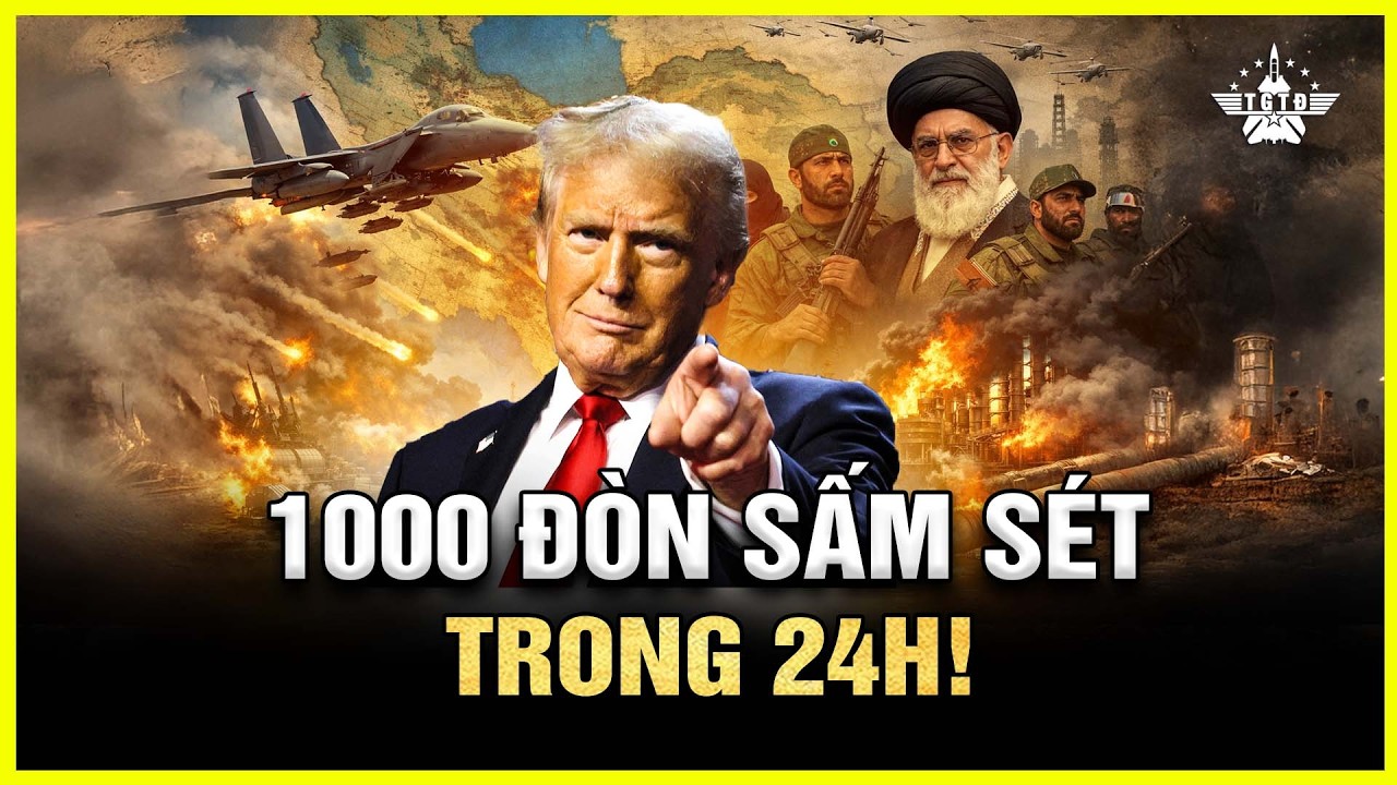 Washington Tung Đòn Phủ Đầu 1.000 Mục Tiêu – Tehran Đáp Trả Bằng Chiến Tranh Năng Lượng