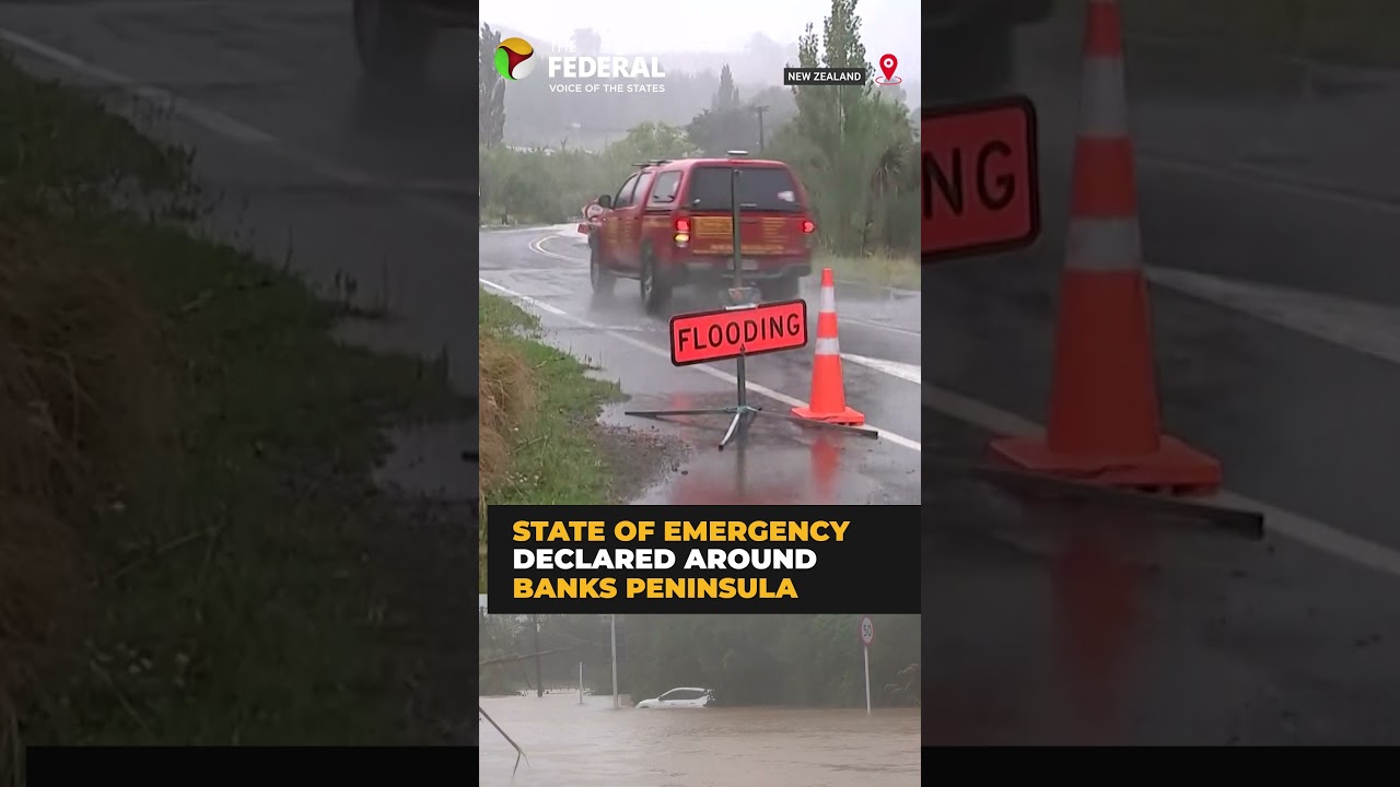 New Zealand storm sparks severe flood; roads closed, state of emergency declared | #shorts