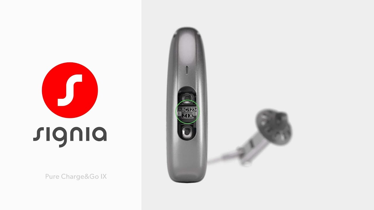 Pure Charge&Go IX - where to find the serial number | Signia Hearing Aids
